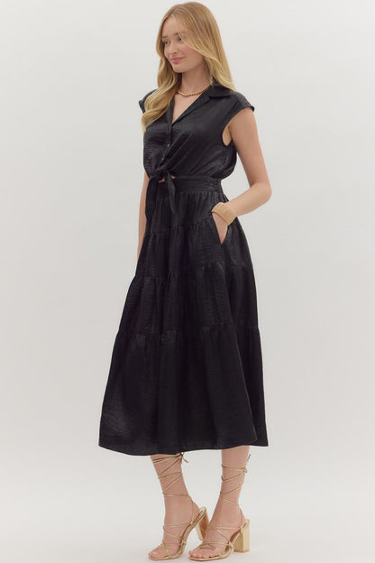 Falling For Black Maxi Dress - Black